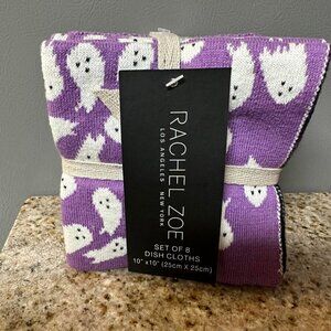 RACHEL ZOE SET OF 8 PURPLE GHOST DISH CLOTHS NWT